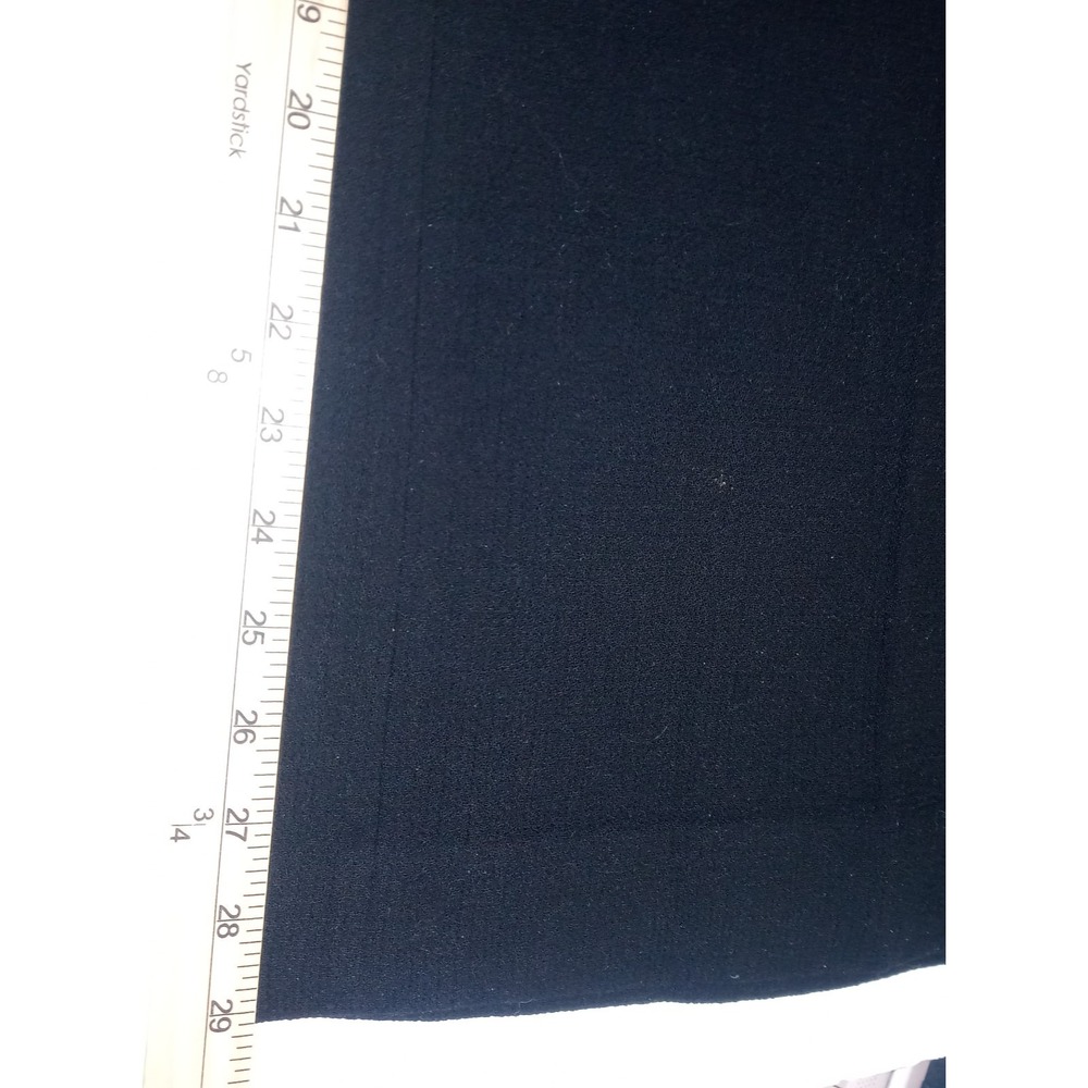 LAFAYETTE 148 sz 16 Dalton Wool Crepe Black Wide Leg Trousers Pants act 36" x29" - Picture 5 of 9